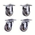 4 Pcs 1 inch Furniture Caster Heavy Duty Castor Soft Rubber Universal Wheel Swivel Caster Roller Wheels For Trolley Accessory
